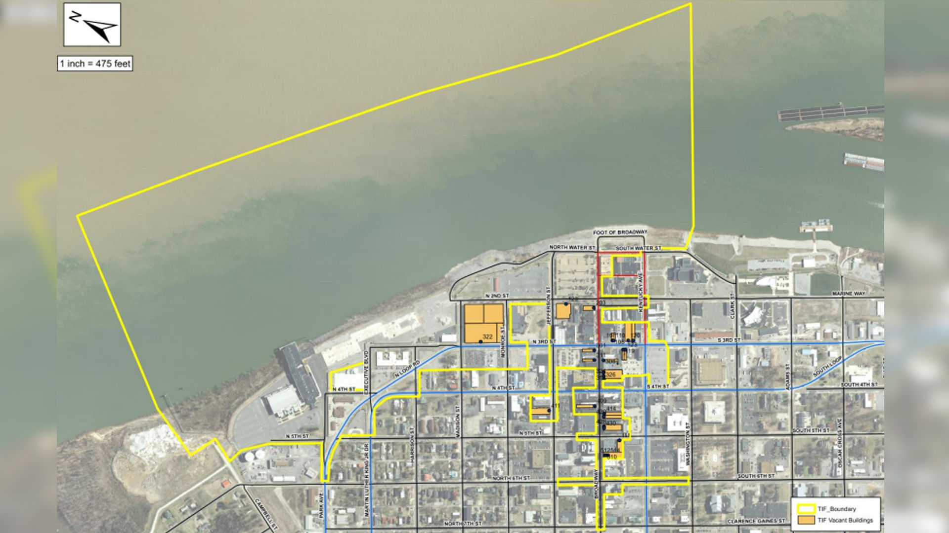 Paducah TIF district map